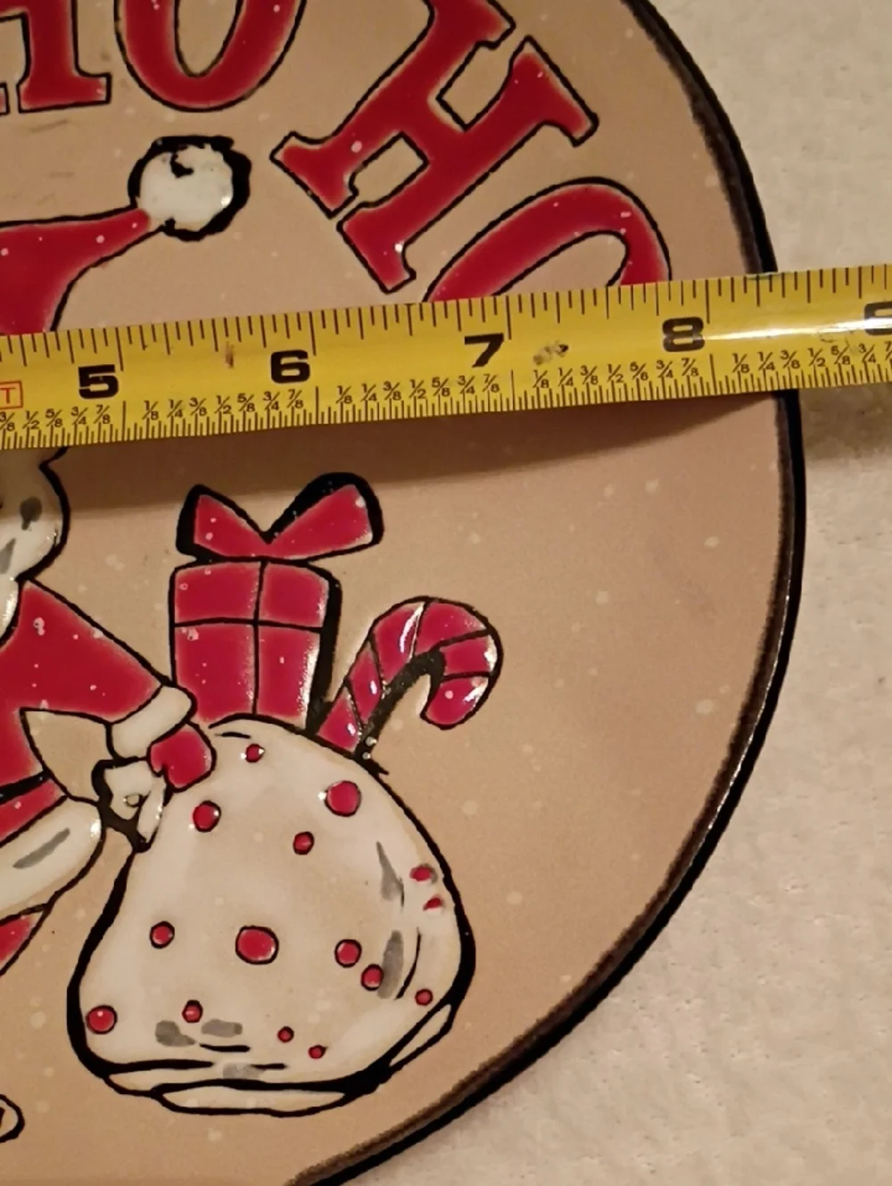 Ho Ho Ho Santa Holiday  Plate  8